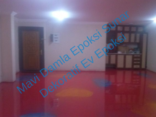 Mavi Damla Epoksi Veranda Epoksi Kaplama (3) Özgün epoksi zemin fiyatları